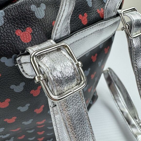 Disney Mickey Mouse Mini Backpack Blue Red Silver - Picture 4 of 16
